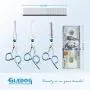 GLADOG Professional Grooming Scissors for Dogs with Safety Round Tips, 4 in 1 Dog Grooming Scissors Set, Sharp and Durable Pet Grooming Shears for Dogs and Cats