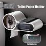 Toilet Paper Holder - Wall Mounted Waterproof Paper Holder Bathroom Paper Roll Holder with Smartphone Holder Shelf, No Drilling Waterproof Toilet Paper Holder, Large Dual Capacity