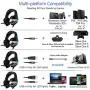 Gaming Headset for PS4, Xbox One, PC Headphones with Microphone LED Light Mic for Nintendo Switch Playstation Computer, K5 pro (Black&Blue) Gaming Headset for PS4, Xbox One, PC Headphones with Microphone LED Light Mic for Nintendo Switch Playstation Computer, K5 pro (Black&Blue)
