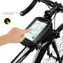 Option Bike Frame Bag, Waterproof Bike Pouch Bag, Cycling Front Top Tube Touchscreen Sun Visor Storage Bag for iPhone 8 Plus/X/XS Max/XR/Samsung S8/S9 Plus up to 6.6 Inch