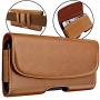 Bomea iPhone 11 Pro Max/iPhone 8 Plus / 7 Plus Holster Case, Premium Cell Phone Belt Case with Belt Clip Pouch Sleeve Belt Holder Cover for Large iPhone (Fits Phones with Otterbox Cases on) Brown