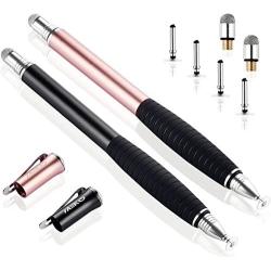 MEKO (2Pcs) Universal Disc Stylus Pens, MEKO Exclusive Ultra Thin Fine Disc Tip for Apple iPhone X/8/8plus iPad/iPad Pro/iPad Mini and All Capacitive Touch Screens [2nd Gen]