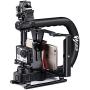 Zeadio Triple Hot-Shoe Handheld Stabilizer with Smartphone Video Rig for Canon Nikon Sony Panasonic Pentax Olympus DSLR Camera Camcorder and Phones