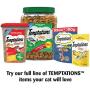 TEMPTATIONS Jumbo Stuff Crunchy and Soft Cat Treats, 14 oz. Tub