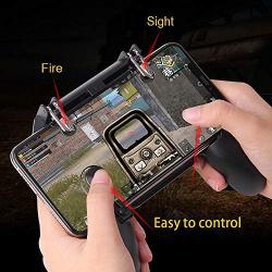 Mobile Game Controllers, iOS & Android Controller, Aim Trigger Fire Buttons L1R1 Shooter Sensitive Joystick, Portable pubg Controller Gamepad with Triggers (Latest Upgraded Version)