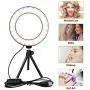 LED Ring Light 6" with Tripod Stand for YouTube Video and Makeup, Mini LED Camera Light with Cell Phone Holder Desktop LED Lamp with 3 Light Modes & 11 Brightness Level (6 inch) LED Ring Light 6" with Tripod Stand for YouTube Video and Makeup, Mini LED Camera Light with Cell Phone Holder Desktop LED Lamp with 3 Light Modes & 11 Brightness Level (6 inch)