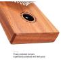 Kalimba 17 Keys Thumb Pianos with Command and Tuning Hammer Thumb Harp, Portable Finger Piano Instrument Acacia Wood Body Ore Metal Teeth