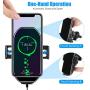 Wireless Car Charger Vent Mount, Automatic Clamping 10W/7.5W Fast Charging Air Vent Car Compatible for iPhone 11/11 Pro/11 Pro Max/Xs MAX/XS/XR/X/8/8+,Samsung S10/S10+/S9/S9+/S8/V30 (Black)