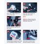 Oasser 12V Air Compressor Tire Inflator Cordless 2000mAh Li-ion Battery Air Pump for Cars Motorcycles Bicycles with Digital Pressure Gauge USB Charging 120PSI P2A