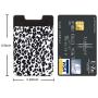 SHANSHUI Phone Wallet, 2 Pack Phone Stick On Wallet Card Holder Pocket Compatible with iPhone, Android and All Smartphones-White Cheetah