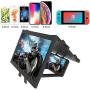 LAIKETE 12" 3D Mobile Phone Screen Magnifier, Anti-Blue Light Magnifying Phone Screen Amplifier for Movie, Video, Game, Full Coverage Foldable Holder Stand, Compatible All Smartphones