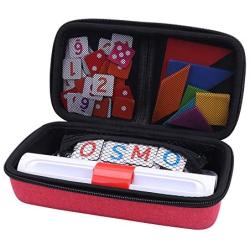 Aenllosi Storage Organizer Case for Osmo Genius Kit, fits OSMO Base/Starter/Numbers/Words/Tangram/Coding Awbie Game (for OSMO Genius Set, Red)