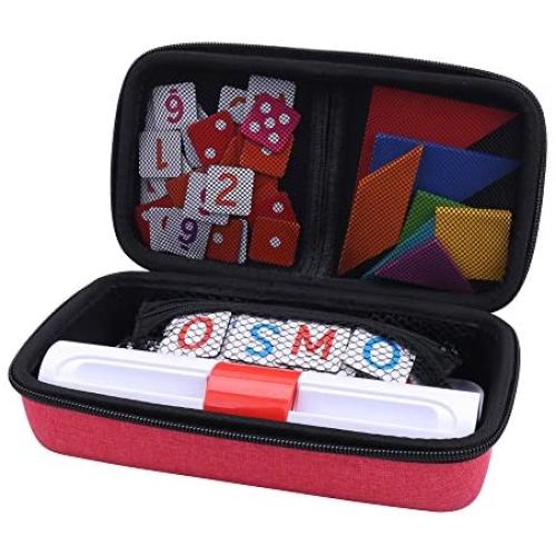 Aenllosi Storage Organizer Case for Osmo Genius Kit, fits OSMO Base/Starter/Numbers/Words/Tangram/Coding Awbie Game (for OSMO Genius Set, Red)