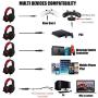 NUBWO U3 3.5mm Gaming Headset for PC, PS4, Laptop, Xbox One, Mac, iPad, Nintendo Switch Games, Computer Game Gamer Over Ear Flexible Microphone Volume Control with Mic