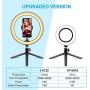 10" Selfie Ring Light with Tripod Stand & Cell Phone Holder, LATZZ Dimmable Desktop LED Lamp Camera Ringlight with Wireless Remote Shutter for Live Stream/Makeup/YouTube Video/Photography