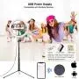 10” LED Ring Light with Tripod Stand Adjustable & Phone Holder, Bluetooth Remote Shutter for Makeup/Live Stream/YouTube Video/Photography, Compatible with iPhone/Android - WONEW ZJ02 10” LED Ring Light with Tripod Stand Adjustable & Phone Holder, Bluetooth Remote Shutter for Makeup/Live Stream/YouTube Video/Photography, Compatible with iPhone/Android - WONEW ZJ02