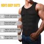 Wonderience Men Shapewear Slimming Body Shaper Compression Shirt Tank top with Zipper Underwear for Tummy Control