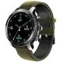Tinwoo Smart Watch for Android / iOS Phones, Health Tracker with Heart Rate Monitor, Bluetooth Sports Monitor Tracker, Digital Smartwatches for Women Men, 5ATM Waterproof (PU Band Green)
