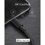 USB C to Lightning Cable, Anker New Nylon USB-C to Lightning Charging Cord for [6ft Apple MFi Certified] for iPhone 11 Pro/X/XS/XR / 8 Plus/AirPods Pro, Supports Power Delivery (Black)