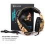 Camouflage Gaming Headset with Microphone Sa818 Stereo Headphones for Ps4 Pc Mac Mobile Phone New One Laptop Game