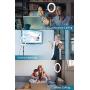 Selfie Ring Light with Tripod Stand, SONATA 10” LED Ring Light with 3 Light Modes 10 Brightness, Dimmable Makeup Light for YouTube TIK Tok Live Streaming Compatible for iPhone Android Phone