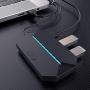 Gamepad Controller Gaming Keyboard Mouse Adapter Converter Black with Mobile Phone Holder Gaming Accessory for Android Phone to PC Adapter Converter