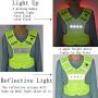 ANYTINUS LED Vest Reflective Running Gear USB Rechargeable Light Up Flashing Warning Vest Adjustable Waist 1 Pocket, Kids Adults Safety Lights for Runners Running Dog Walking Motorcycle Cycling