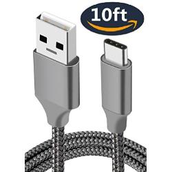 Charger Cable,USB Type C,10FT,Extra Long,Fast Charging Cord for Samsung S9 S8 Plus,Note 8,Google Pixel 2 XL,2,LG G7 V30S V35 THINQ,V30,Sony Xperia XZ2,Moto G6,X4,OnePlus 6 5T,HTC U12+,ZTE Blade X Max