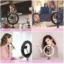 10 inch RGB Ring Light with Stand,LED Colorful Ringlight with Remote Control Phone Holder for YouTube TikTok Video Live Stream Selfie Makeup Photography