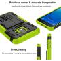 RioGree Phone Case for Samsung Galaxy J2 / Core / J2 Dash /J2 Pure Case, Heavy Duty Cell Phone Shockproof with Kickstand Cover Skin TPU,Green