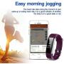 CBoner Fitness Trackers, Activity Tracker Pedometer Smart Watch with Heart Rate Monito for Kids Women and Men, Compatible with Android and iOS Smartphones-Purple