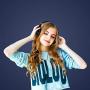 LORELEI X6 Over-Ear Headphones with Microphone, Lightweight Foldable & Portable Stereo Bass Headphones with 1.45M No-Tangle, Wired Headphones for Smartphone Tablet MP3 / 4 (Dark Bule)