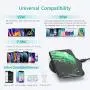 CHOETECH Wireless Charger, 15W Max Fast Wireless Charging Pad with QC 3.0 Adapter Compatible iPhone SE 2020/11/11 Pro Max/Xs Max/XR/X/8, Galaxy S20/Note 10/S10/S9/S8, LG V30/V35/G8, AirPods Pro