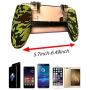 Mobile Game Controller, Android Gamepad Controller Joystick for iOS Joypad Phone (Transparent Phone Triggers and Camouflage Game Handle, Suit for 4.5-6.5 inch Phone)