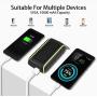 Solar Charger Hand-Crank Portable, 10000 mAh Solar Power Charger, 2020 Edition, Dual USB Output , LED Flashlight, 3 Power Modes, Mobile Phone Charger Waterproof for Indoor  Outdoor (Black)