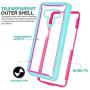 CasemartUSA Phone Case for [LG Stylo 6], [Fuze Series][Turquoise] Shockproof Defender Transparent Protective Bumper Cover for LG Stylo 6 (Cricket, Boost, Sprint, T-Mobile, Metro, Verizon)