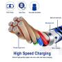 5Pack 6FT iPhone Charger Lightning Cables, Mfi Certified Charging Cable USB Syncing Data&High-Speed Nylon Braided Cord Cable Compatible 11 Pro Max XR XS X 8 8 Plus 7 7 Plus 6s 6sPlus iPad iPod & More