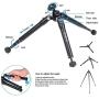 Smatree SmaPole DS2 Extendable Stick with Tripod for DJI OSMO, OSMO Mobile 3, OSMO Mobile, OSMO Pro/Raw