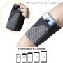 HiRui Universal Comfort Sports Armband Cell Phone Armband Running Armband, Fits All Phones, Reflective Stripes Logo, Unisex, Suitable for Travel Sport Outdoors (Medium, Black)