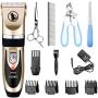 Ceenwes Dog Clippers Low Noise Pet Clippers Rechargeable Dog Trimmer Cordless Pet Grooming Tool Professional Dog Hair Trimmer with Comb Guides Scissors Nail Kits for Dogs Cats & Others