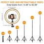 VillSure 10" Selfie Ring Light with Tripod Stand, LED Ring Light & Phone Holder for iPhone Android,Ringlight for Live Stream/Makeup/Photography/YouTube Video