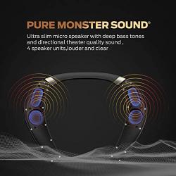 Monster Boomerang Neckband Bluetooth Speaker, Lightweight Wireless Wearable Speaker with 12H Playtime, True 3D Stereo Sound, Portable and IPX7 Waterproof, Ideal for Home&Outdoors