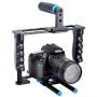 Aluminum Alloy Camera Movie Video Cage Kit Film Making System Includes (1) Video Cage+(1) Top Handle Grip+(2) 15mm Rod+(1) Matte Box+(1) Follow Focus Compatible with DSLR Camera Canon Nikon Sony