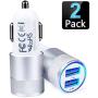 Car Charger, Ailkin 3.4a Portable Dual Port USB Cargador Carro Fit Lighter Spot Socket Adapter for iPhone 11 Pro Max 11 Pro 11 X XR XS Max 8 Plus 7s 6s, iPad, Tablet, Samsung Galaxy Note 10+ S10 Plus