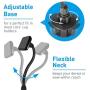 Macally Car Cup Holder Magnetic Phone Mount with for Extra Long Neck & 2 Metal Plates for iPhone 11 Max Pro Xs Max XR X 8 Plus 7 Plus 6S 6 Plus, Samsung Galaxy S10 S9 Note & Most Cell Phones