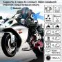 FreedConn TCOM-SC Motorcycle Helmet Bluetooth Intercom Headset Communication Systems Kit, for 2 or 3 Riders, LCD Screen/FM Radio/Mobile phone/MP3/GPS Connective/Range 800m / Handsfree (2 Pack)