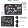 Arestech 5.5 inches A8 OBD2 Windshield HUD Head Up Display with Display RPM MPH Speeding Warning Fuel Consumption Temperature