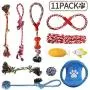 Dog Rope Toys,Dog Rope Toys for Aggressive Chewers,Dog Rope Set for Small Dogs and Puppy,11 Pack Dog Toy Cotton Rope,Pet Toys Puppy Toys Dog Chew Toys for Puppies Teething,Playtime and Teeth Cleaning