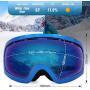 EXP VISION Snowboard Ski Goggles for Men Women, Polarized Ski Goggles UV Protection Anti Fog OTG Snow Winter Goggles for Skiing, Skating, Outdoor Sport