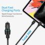 USB C Car Charger, Meagoes 36W Fast Charging Adapter with PD&QC3.0 Compatible for Apple iPhone 11/Pro/Max/X/8/SE 2020/iPad Pro, Samsung Galaxy S20/Plus/S10/S9/S8/Note 10/9, Google Pixel 4/3/3a Moto LG